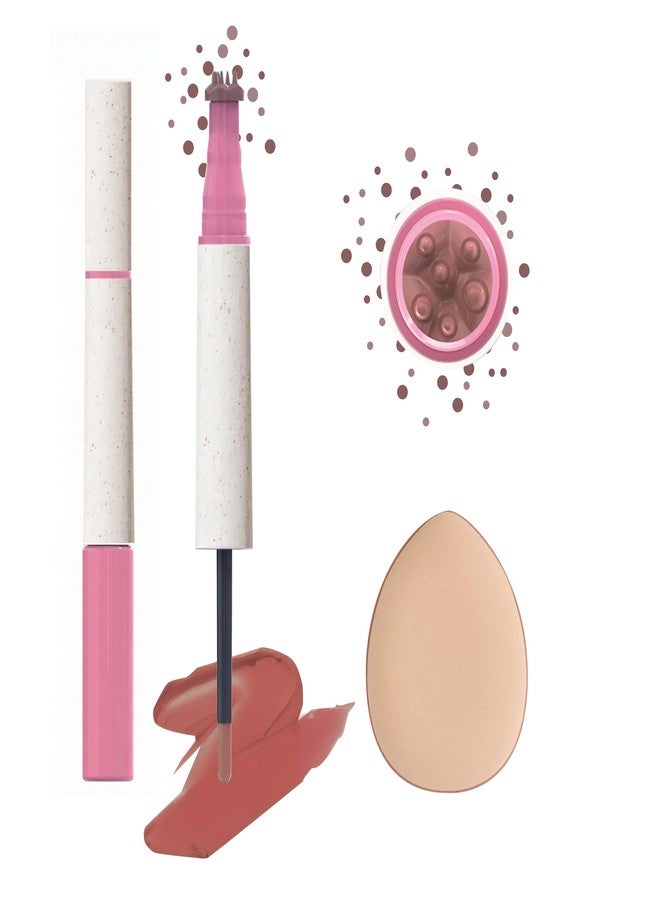 COLORcode Natural Freckle Pen Waterproof with Blush, 2 in 1 Light Brown Freckle Stamp for Fake Freckles & Soft Pink Liquid Blush for Cheeks, Waterproof Long Lasting Natural Sunkissed Makeup - Image 1